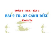 Bài 9 trang 27 Toán 9 Cánh diều Tập 1